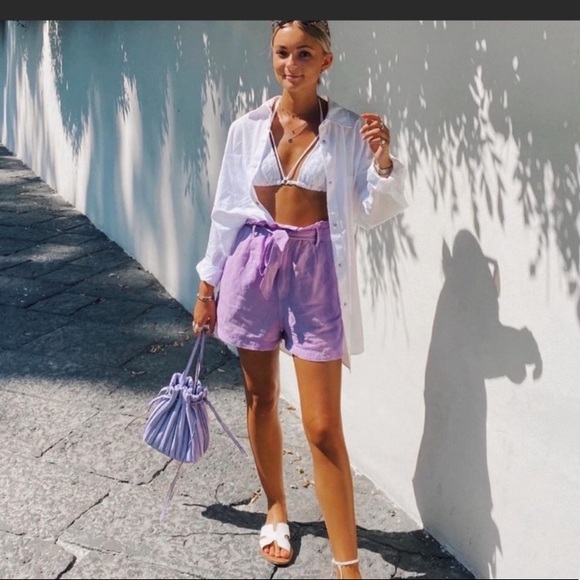 Zara Pants - Zara women’s linen blend paper bag shorts